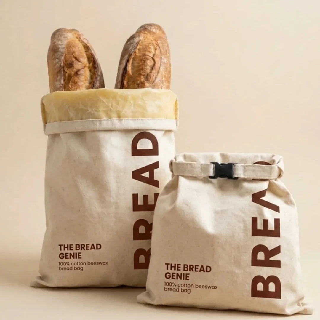 The Bread Genie - 100% Cotton-Beeswax Bread Bag