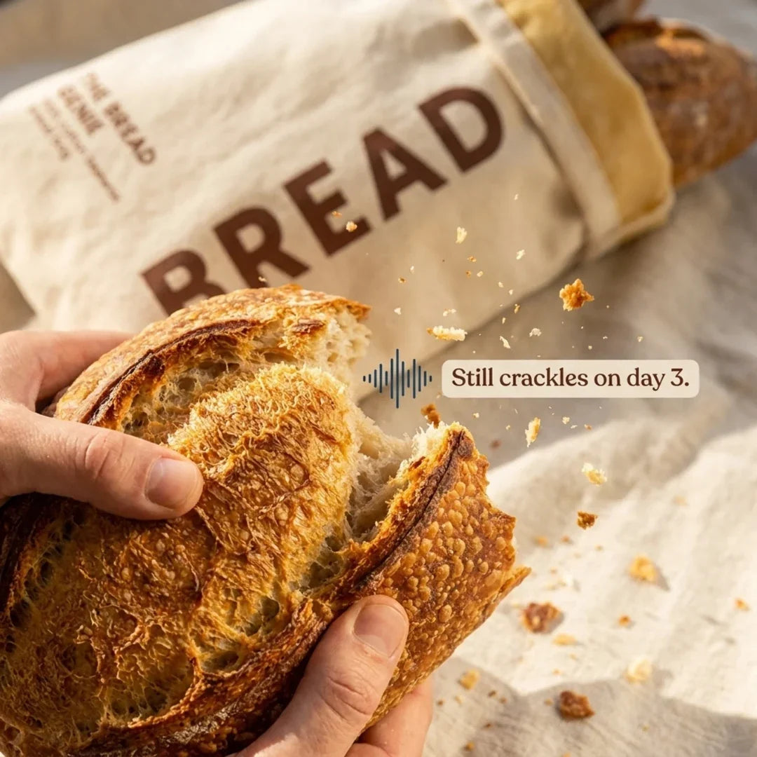 The Bread Genie - 100% Cotton-Beeswax Bread Bag